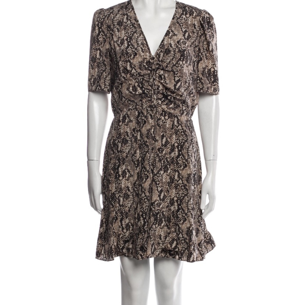 Veronica beard snake skin silk mini dress